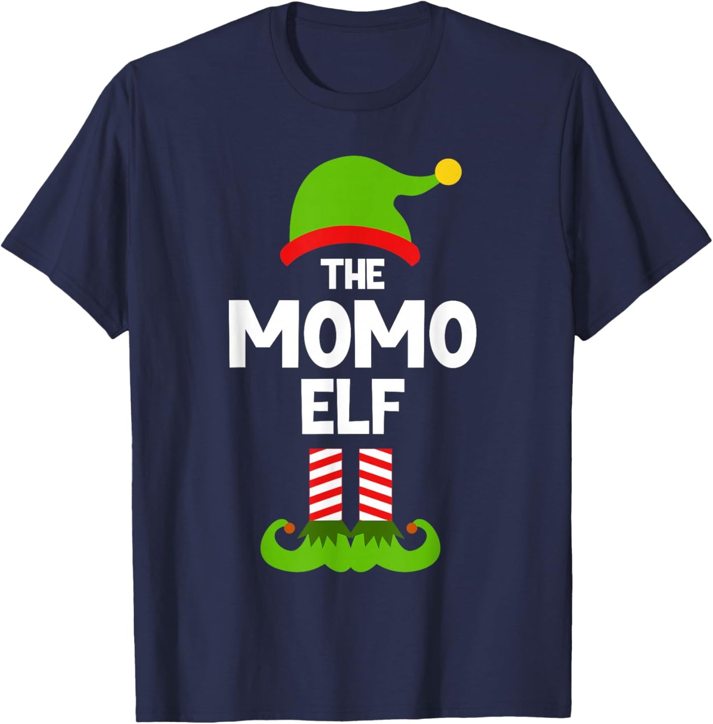 I'm The Momo Elf Christmas Family Pajama Funny T-Shirt - T-Shirt | Navy