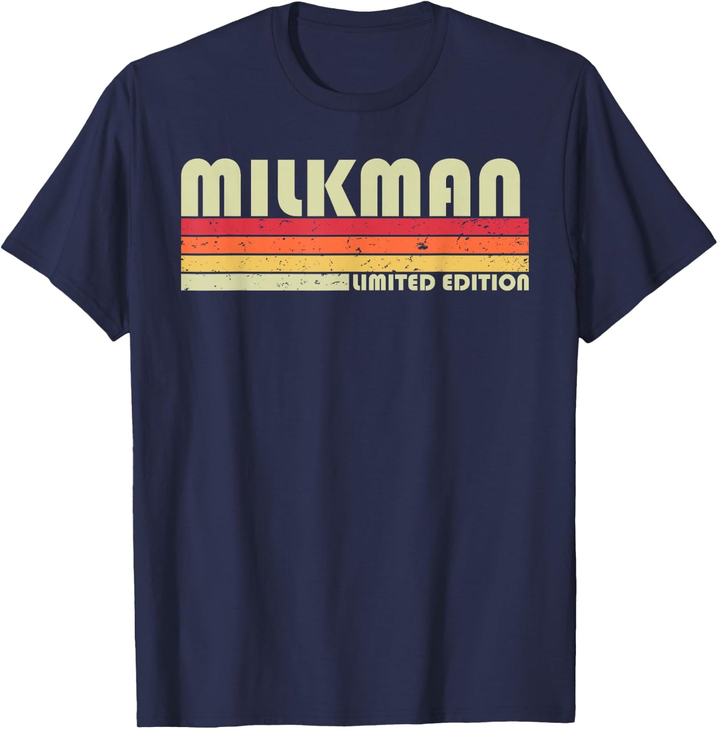 MILKMAN Funny Job Title Profession Birthday Worker Idea T-Shirt - T-Shirt | Navy