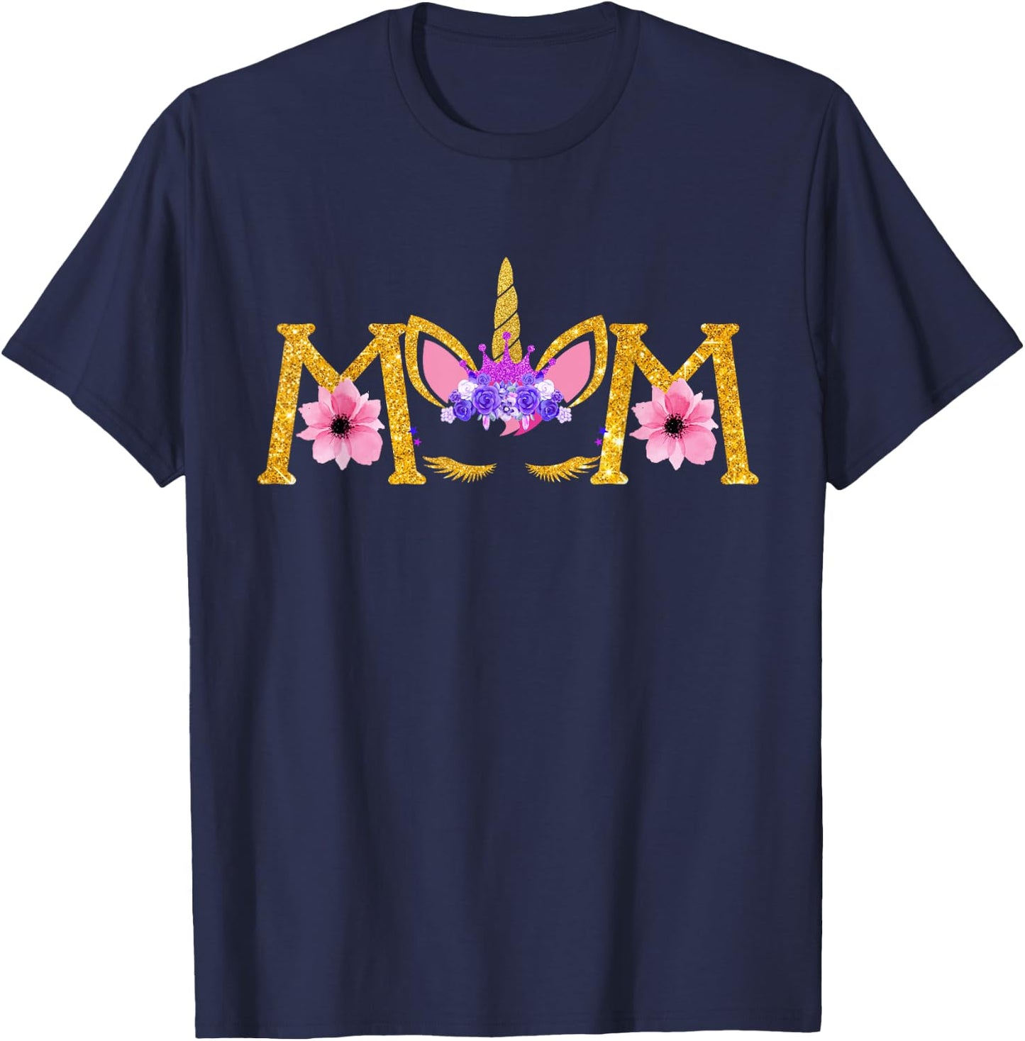 Unicorn Mom Mamacorn Shirt Mommy of the Unicorn Girl T-Shirt - T-Shirt | Navy