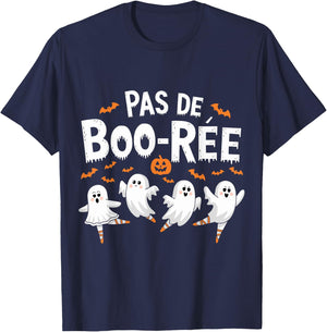 Pas De Boo-rée Ghost Ballet Dancer Funny Halloween Ballet T-Shirt - T-Shirt | Navy