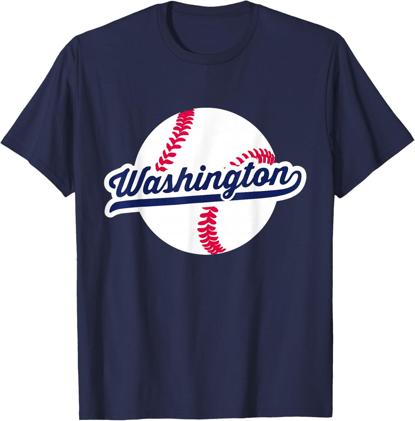 Washington DC Baseball Vintage Pride Love City T-Shirt - T-Shirt | Navy