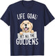 Pet all Goldens - Golden Retriever , Women and Kids T-Shirt - T-Shirt | Navy