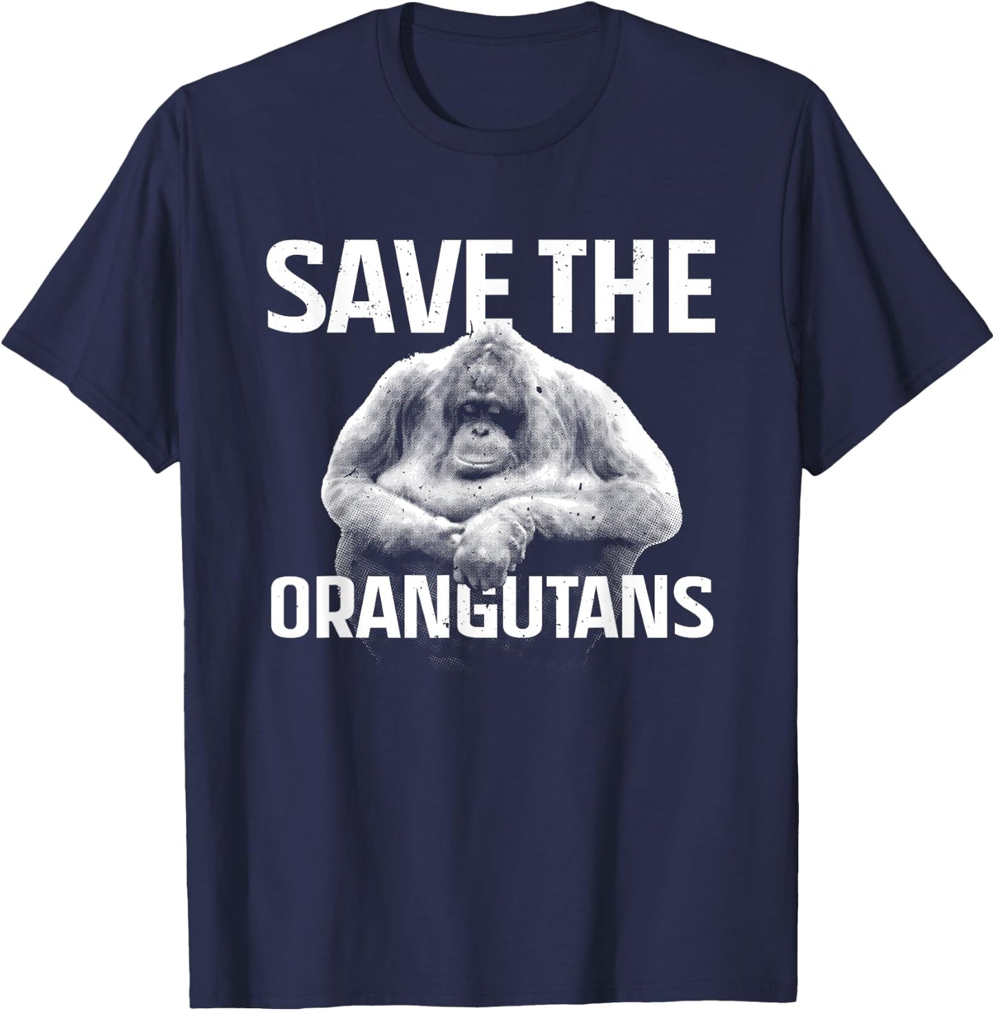 Funny Orangutan Art Women Orangutan Great Ape Lover T-Shirt - T-Shirt | Navy