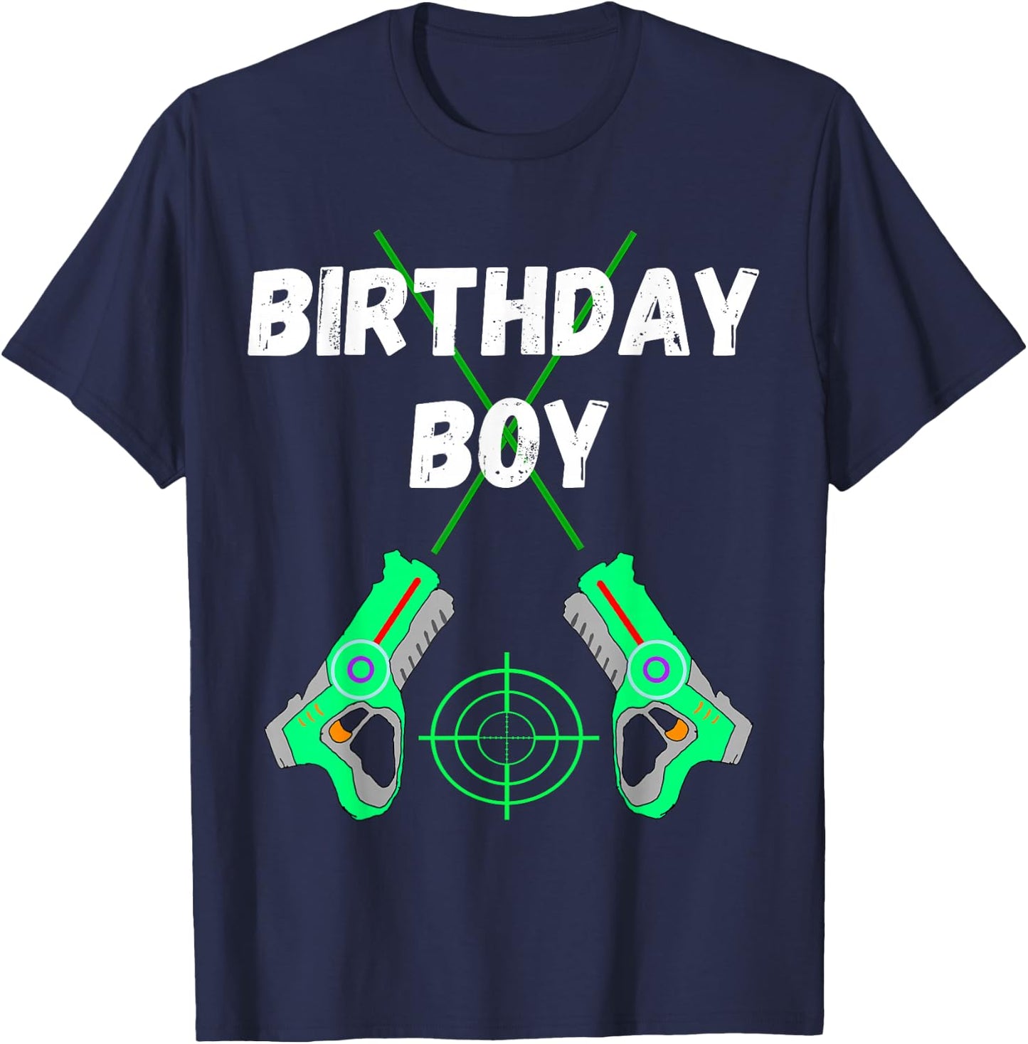 Laser Tag Birthday Boy Party Laser Tag Player Birthday T-Shirt - T-Shirt | Navy