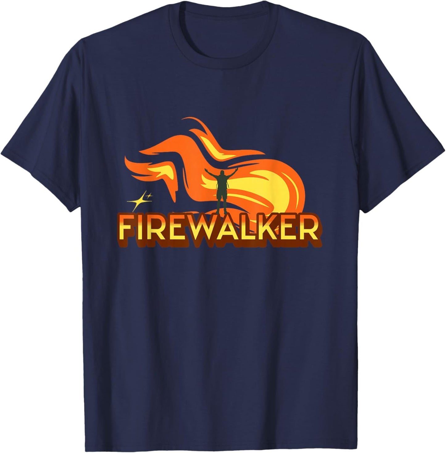 Firewalker A Motivation. The Fire Run T-Shirt - T-Shirt | Navy