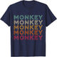 Funny Monkey Ape Gorilla Retro Monkey T-Shirt - T-Shirt | Navy