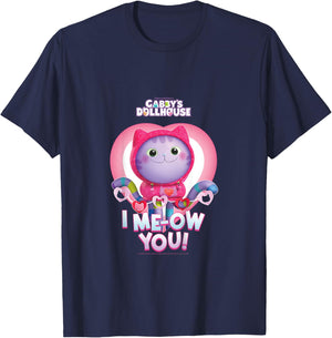 Kids DreamWorks Gabby's Dollhouse Valentine's I Me-Ow You! T-Shirt - T-Shirt | Navy