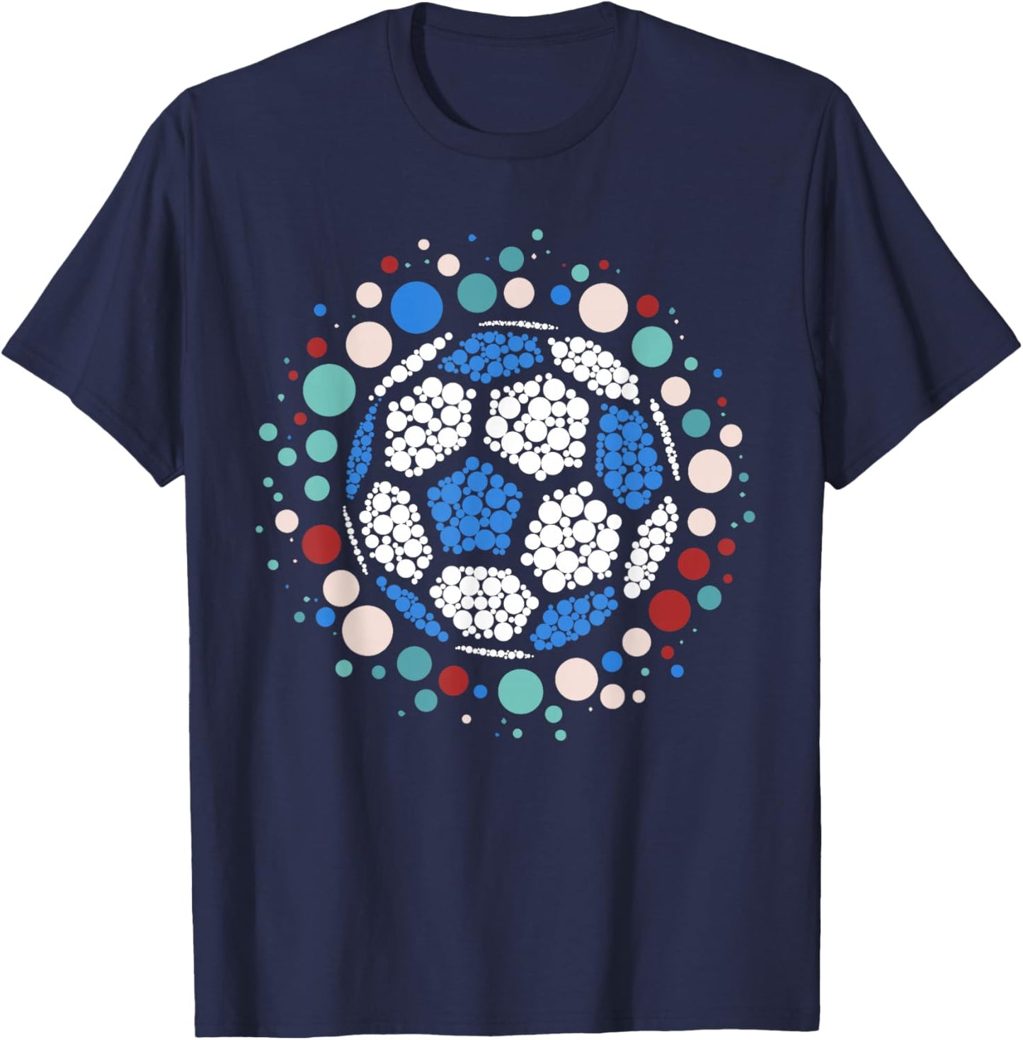 Happy Dot Day Soccer Ball Lover Polka Dot Toddler Youth T-Shirt - T-Shirt | Navy