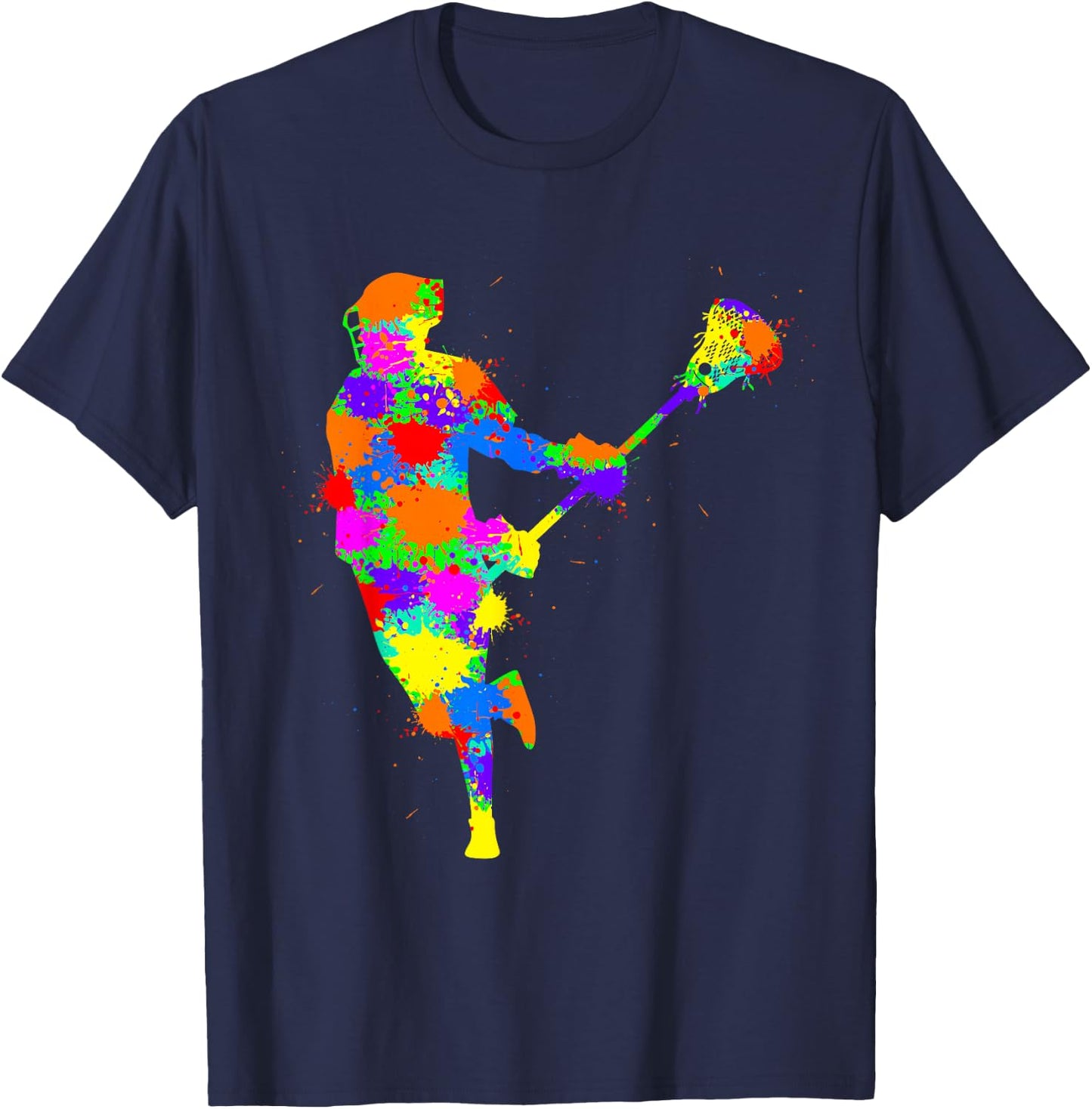 Lacrosse Player Kids Boys Youth T-Shirt - T-Shirt | Navy