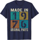 Made In 1976 Vintage Retro Original Parts Born 1976 Birthday T-Shirt - T-Shirt | Navy