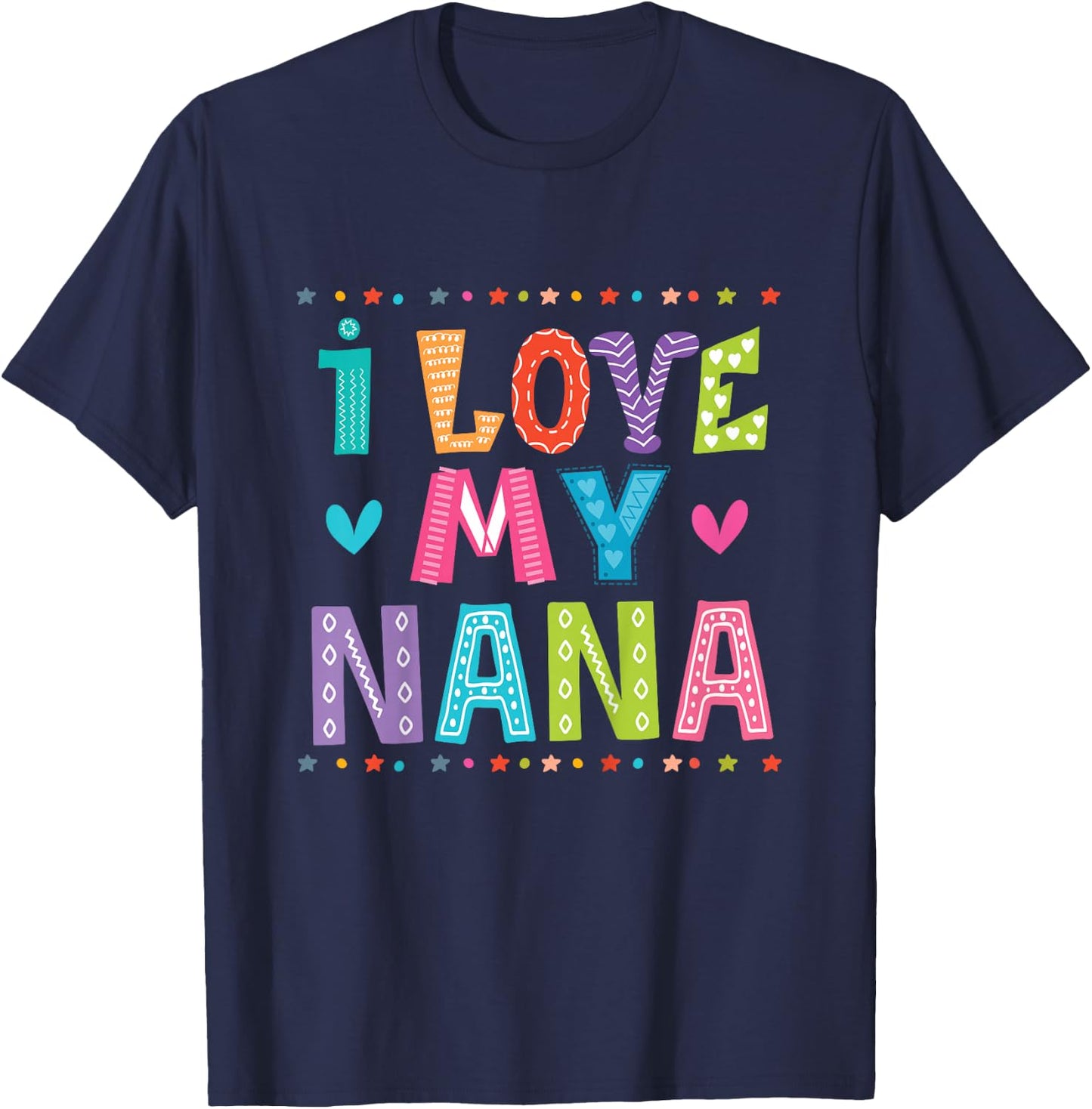 I Love My Nana for Grandchild T-Shirt - T-Shirt | Navy