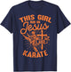 Funny Jesus Karate Gift Girl Christian Martial Art Lover T-Shirt - T-Shirt | Navy