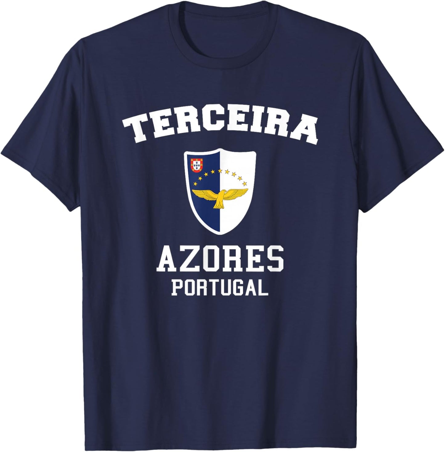 Terceira Azores Flag - Terceira Portugal Island Souvenir T-Shirt - T-Shirt | Navy