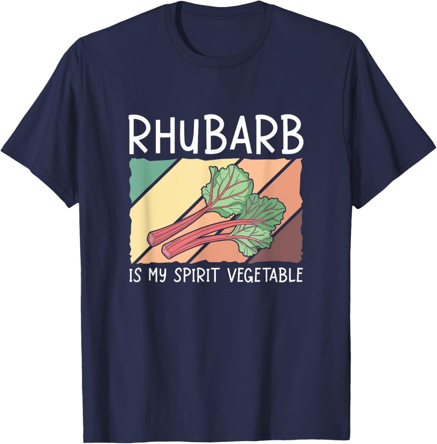 Rhubarb Is My Spirit Vegetable Funny Rhubarb Pie Enthusiasts T-Shirt - T-Shirt | Navy
