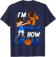 4th Birthday Outfit Boy Basketball 4 Year Old Cool B-Day T-Shirt - T-Shirt | Navy