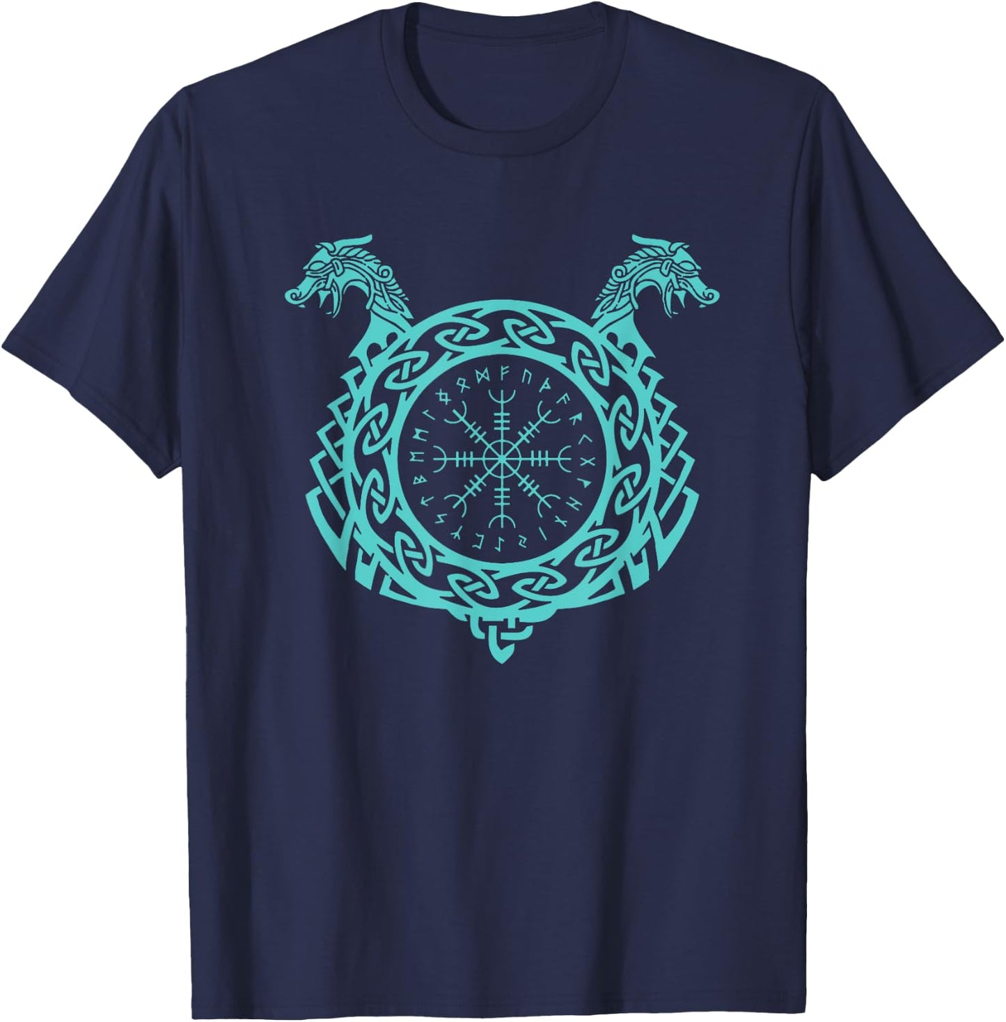 Viking Helm of Awe T-Shirt - T-Shirt | Navy