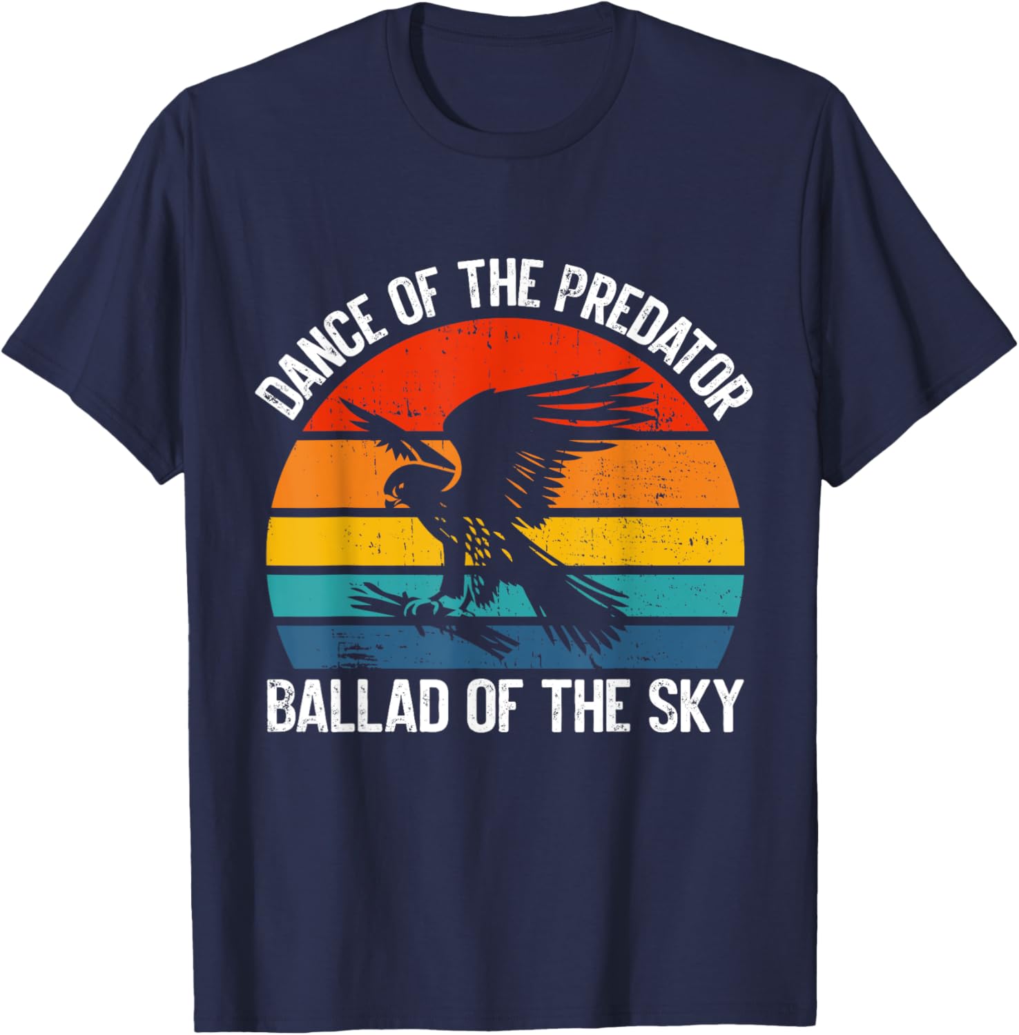 Dance of the Predator Ballad of the Sky Falconry T-Shirt - T-Shirt | Navy