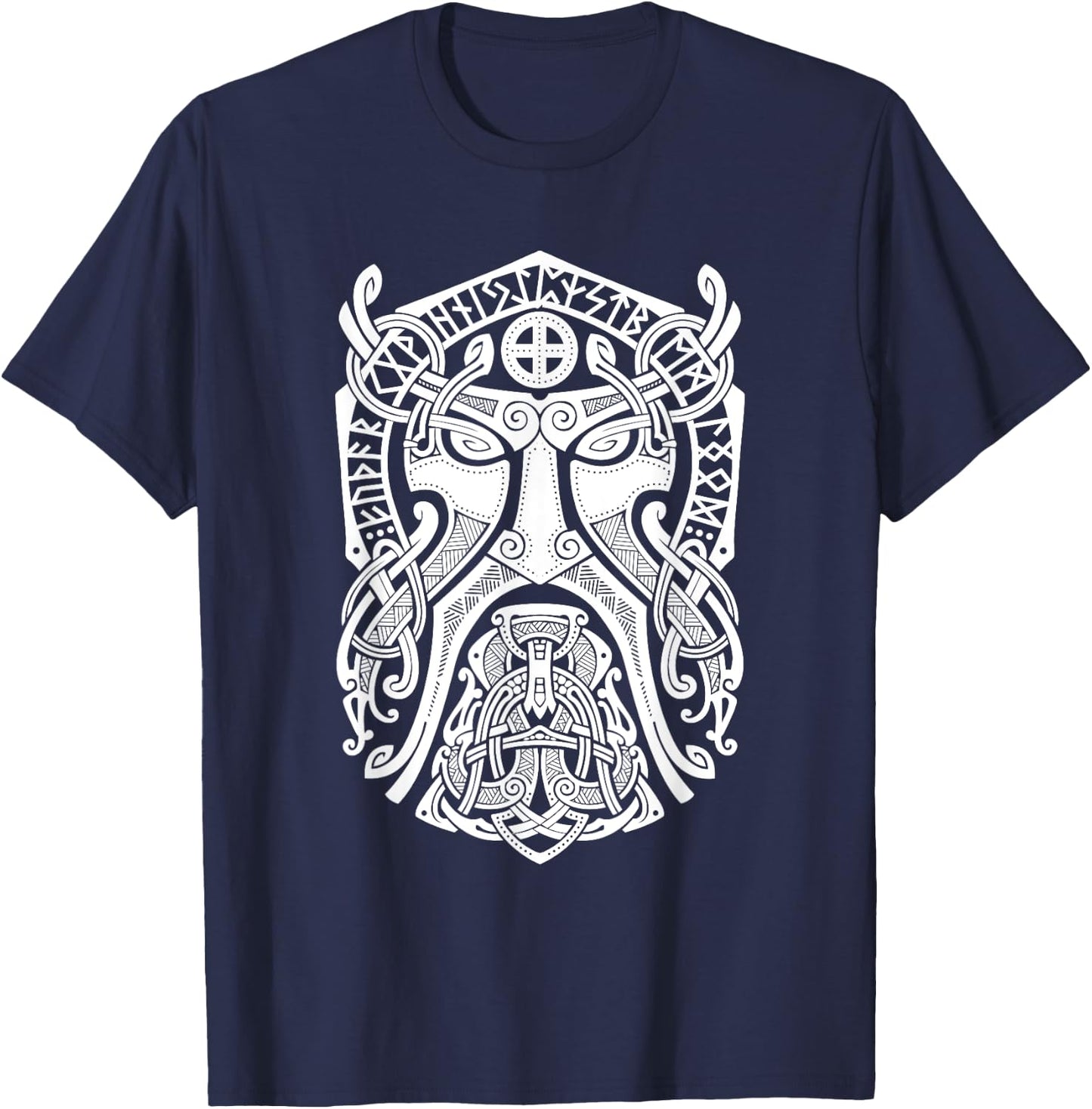 Allfather Odin - Viking God In Asgard - Raven God T-Shirt - T-Shirt | Navy