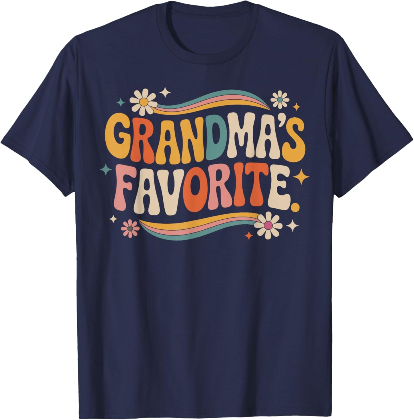 Grandmas Favorite Funny Grandparent Grandchild Vintage Humor T-Shirt - T-Shirt | Navy