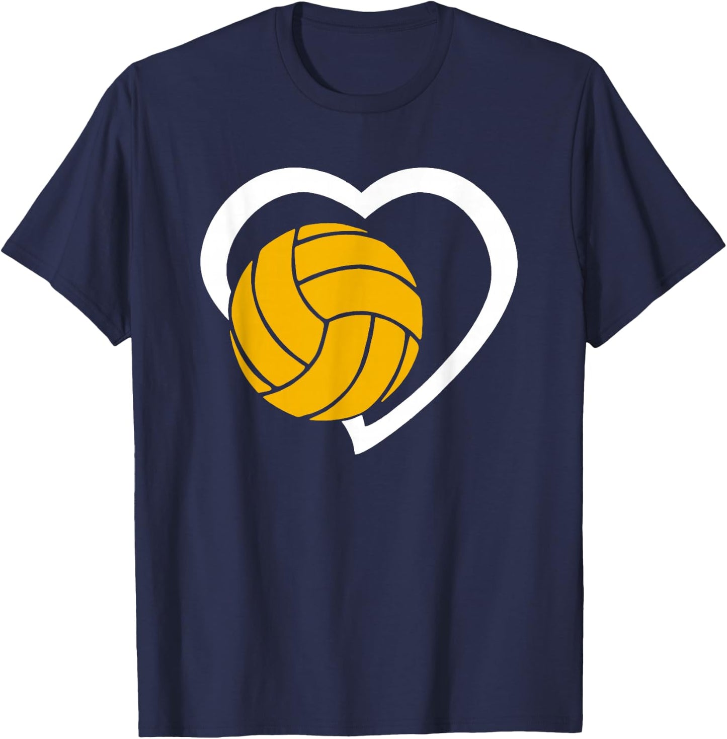 Water Handball Love Heart Symbol Swimming Sport T-Shirt - T-Shirt | Navy