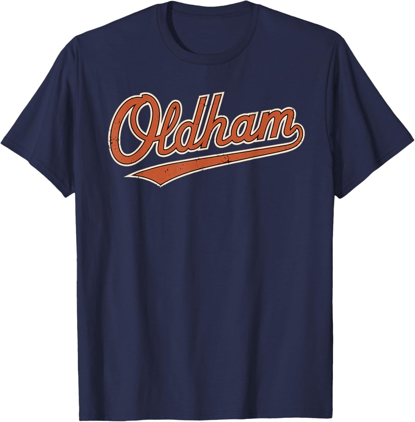 Oldham UK Royaume-Uni City Tourist Sport Hommes Femmes T-Shirt - T-Shirt | Navy