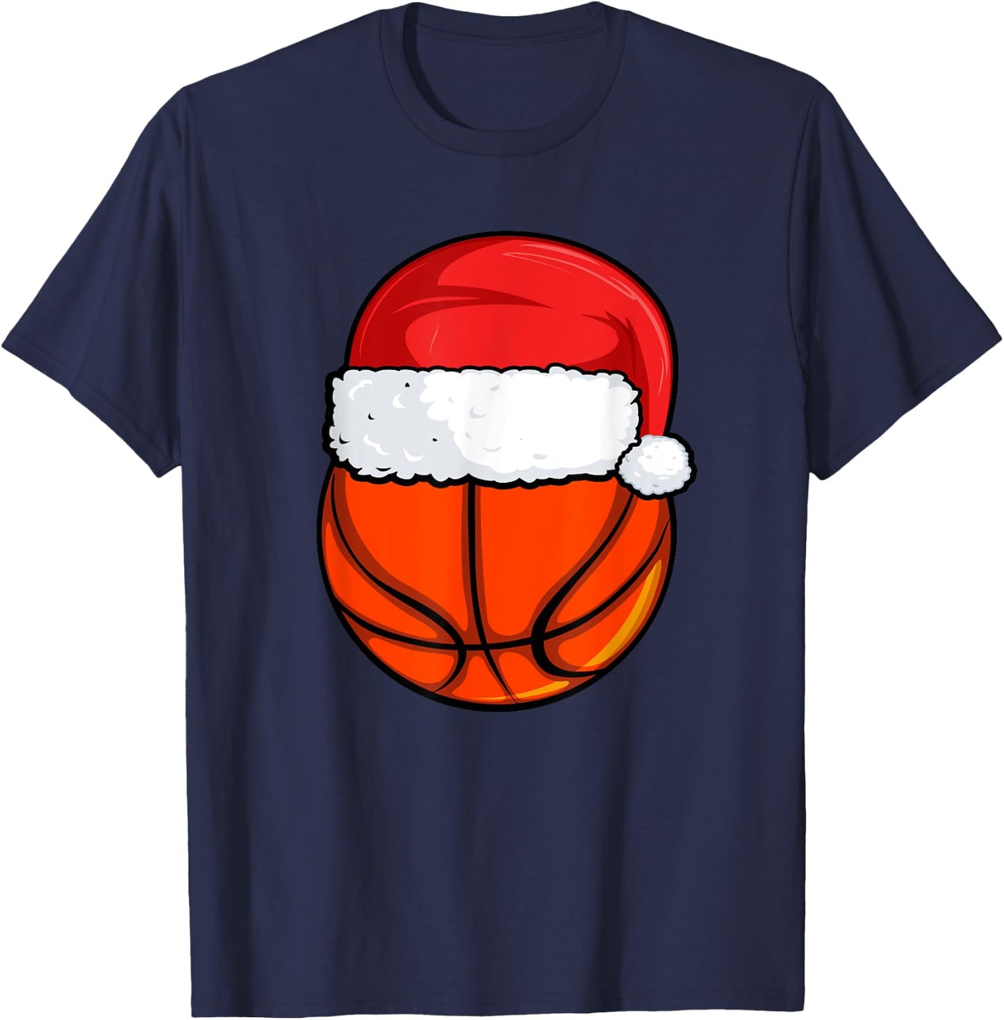 Christmas Basketball Pajama, Basketball Sweater Boys Men T-Shirt - T-Shirt | Navy