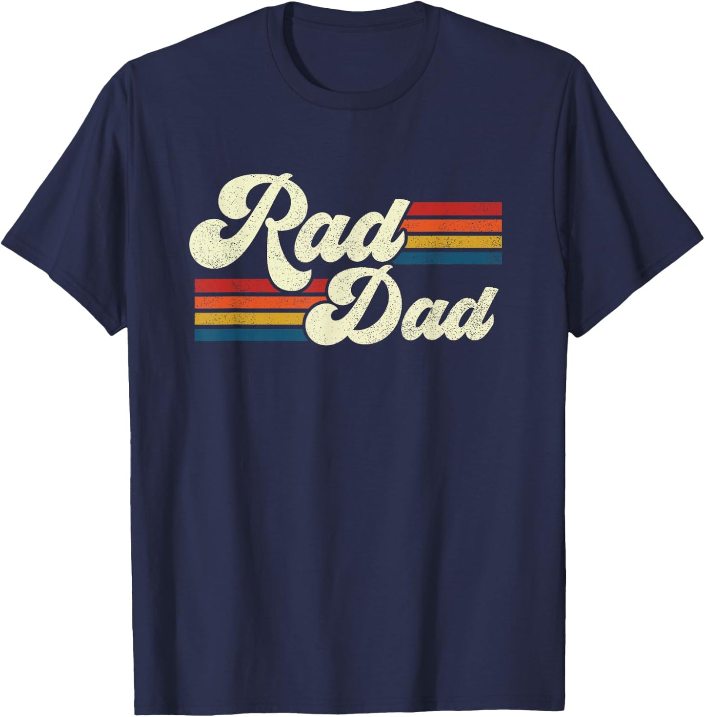 Rad Dad Retro Fathers Day Top T-Shirt - T-Shirt | Navy