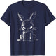 Evil Bunny Angry Rabbit Alt Goth Grunge Horror Creepy Cute T-Shirt - T-Shirt | Navy