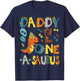 Dinosaur T-Rex 1St Birthday Matching Family Daddy Of The One-A-Saurus -Kids Black Small Modern Classic Cartoon Dinosaur Birthday T-Shirt - T-Shirt | Navy