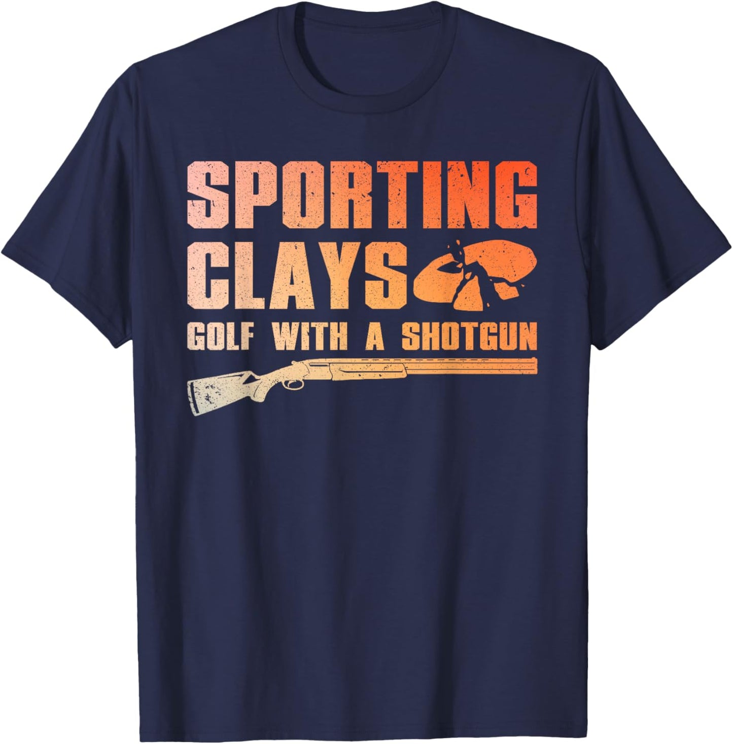 Cool Trap Shooting Women Skeet Clay Target Shooter T-Shirt - T-Shirt | Navy