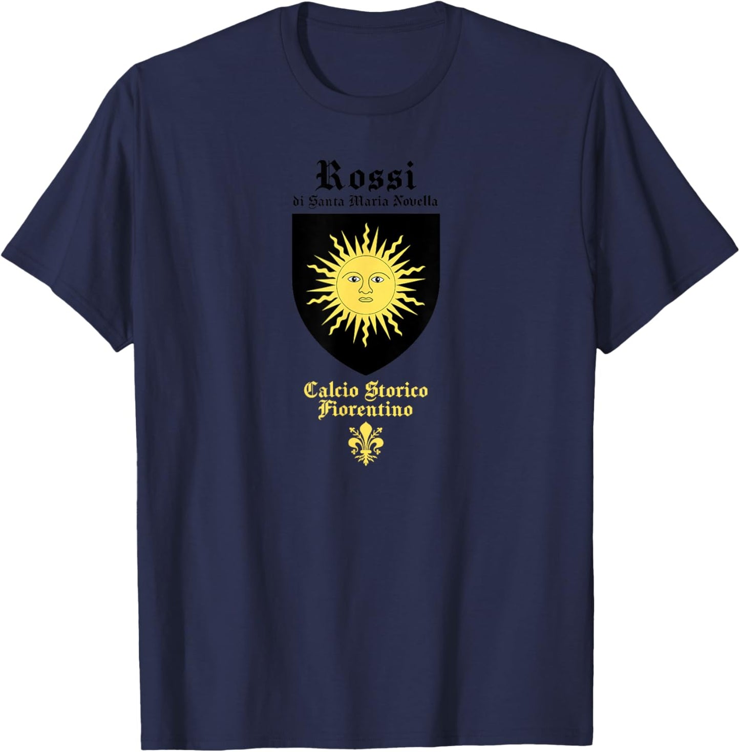 Calcio storico fiorentino Rossi Florentine football fútbol T-Shirt - T-Shirt | Navy