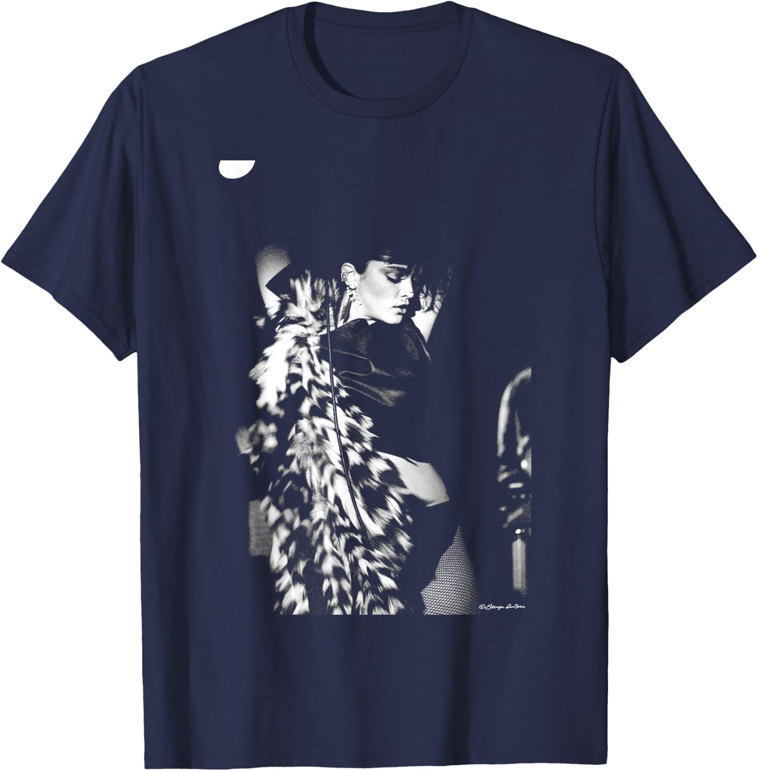 Madonna Early Live At NY Gig By George DuBose T-Shirt - T-Shirt | Navy