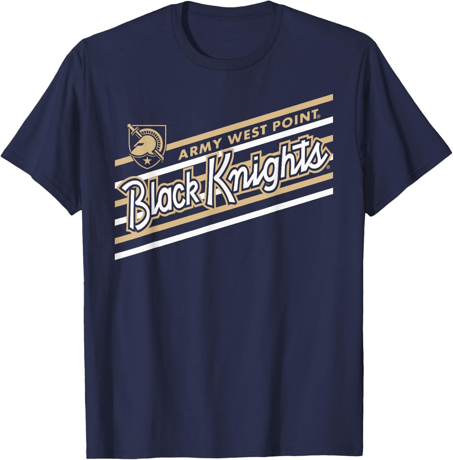 Army Black Knights Retro Performer Black Officially Licensed T-Shirt - T-Shirt | Navy