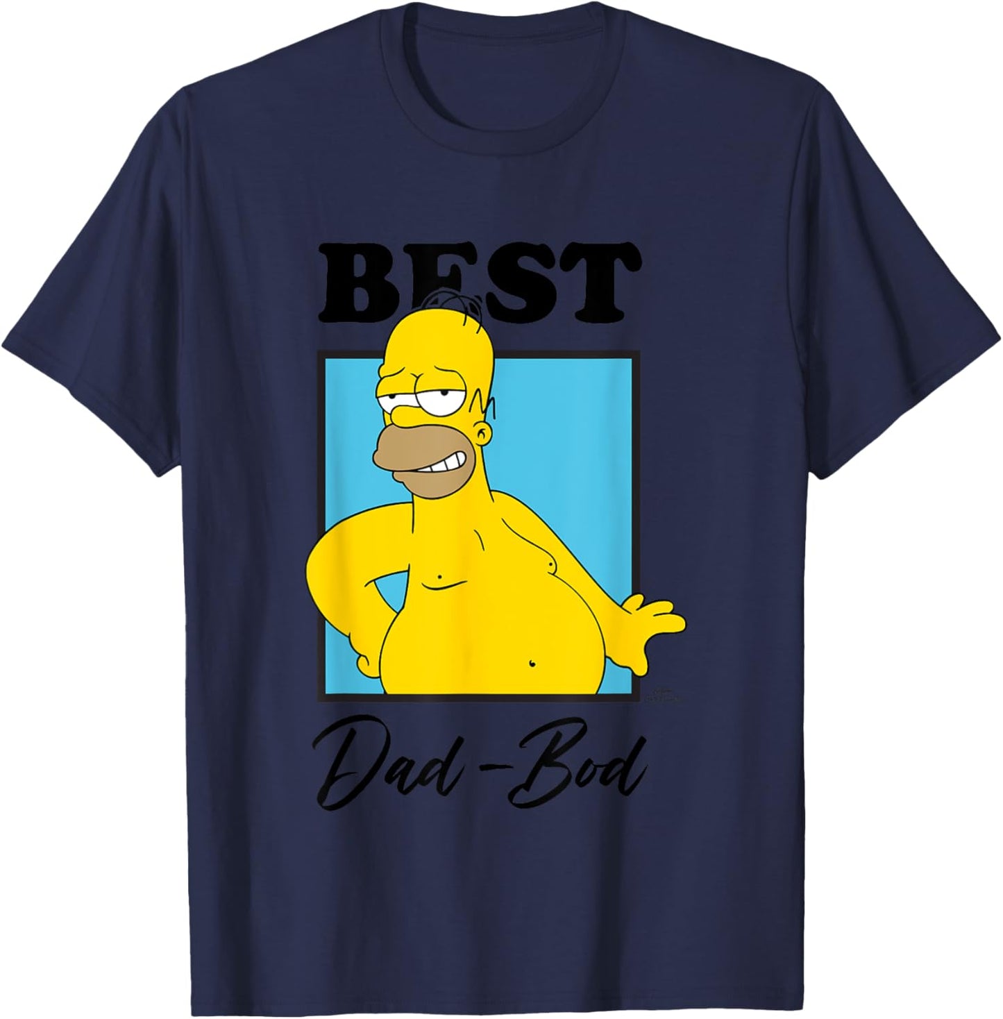 The Simpsons Father's Day Homer Best Dad Bod T-Shirt - T-Shirt | Navy