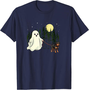 Rottweiler Walking Ghost Halloween Funny Kids Costume T-Shirt - T-Shirt | Navy