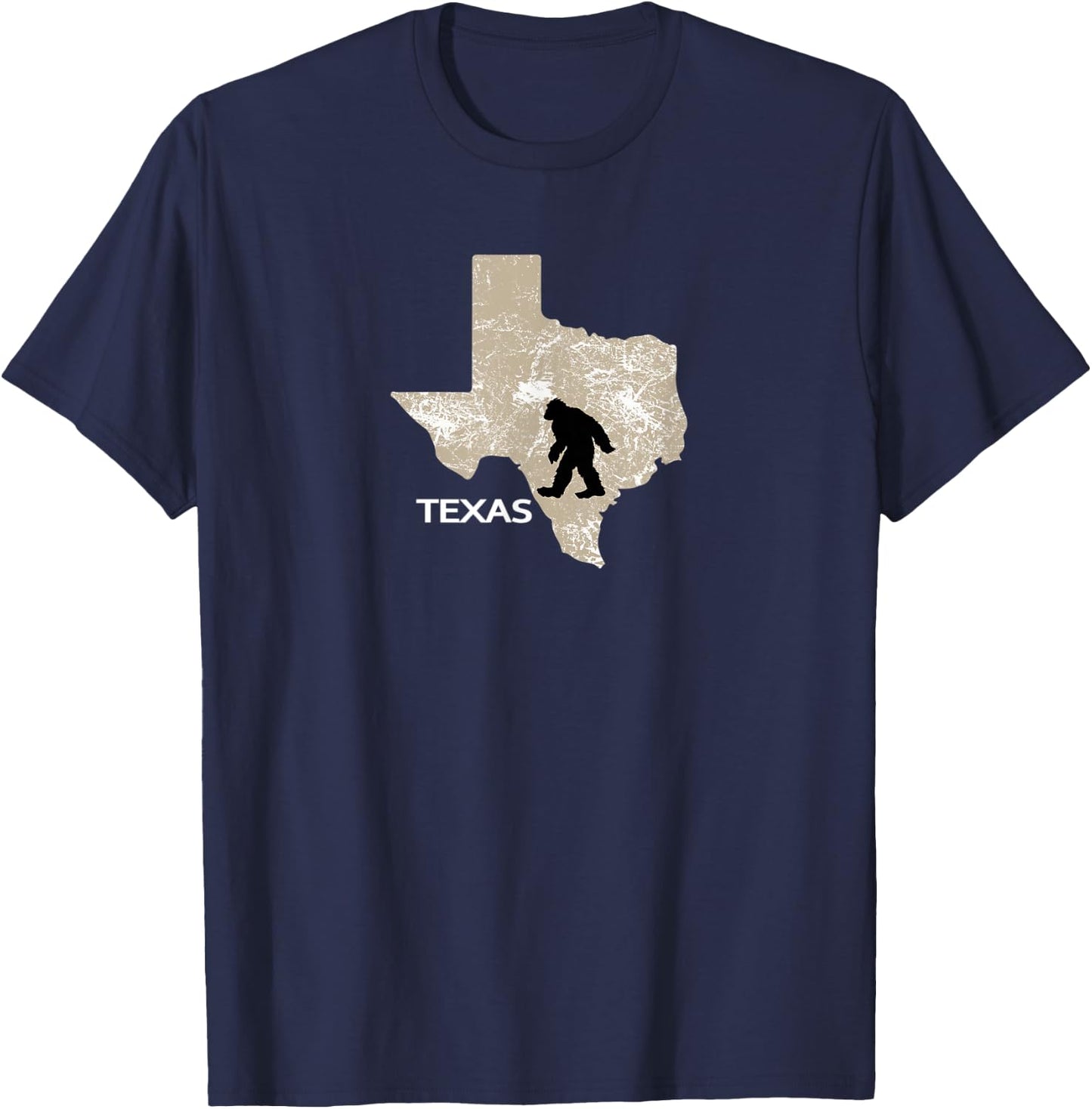 Funny Bigfoot I Believe Loves Texas TX Sasquatch T-Shirt - T-Shirt | Navy