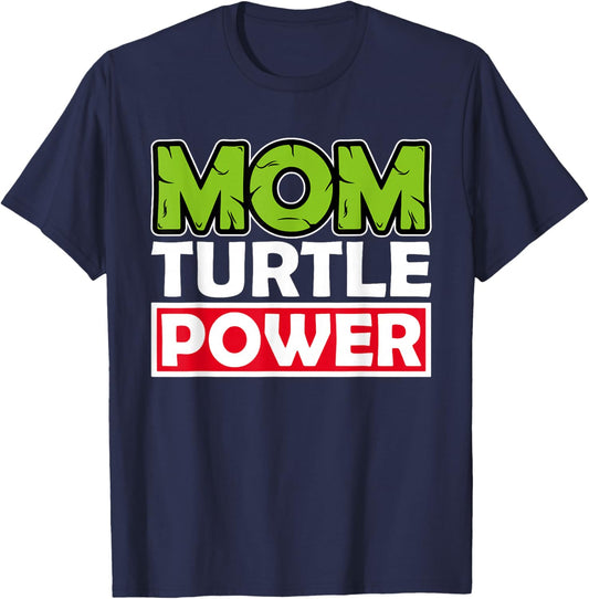 Mom Turtle Power Mother's Day T-Shirt - T-Shirt | Navy