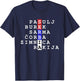 Serbian Flag Colors with Food and Drinks T-Shirt - T-Shirt | Navy