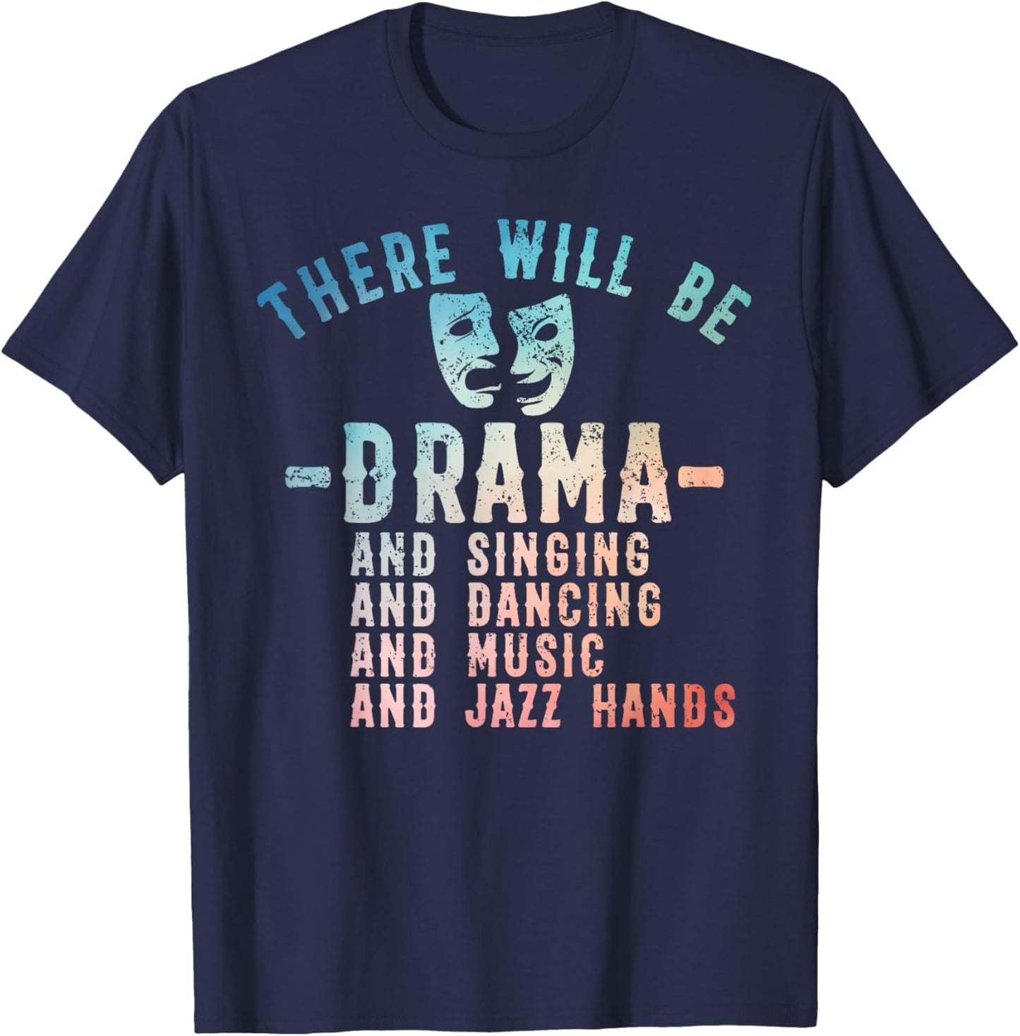 Musical Theatre Art Women Theater Actor Broadway T-Shirt - T-Shirt | Navy