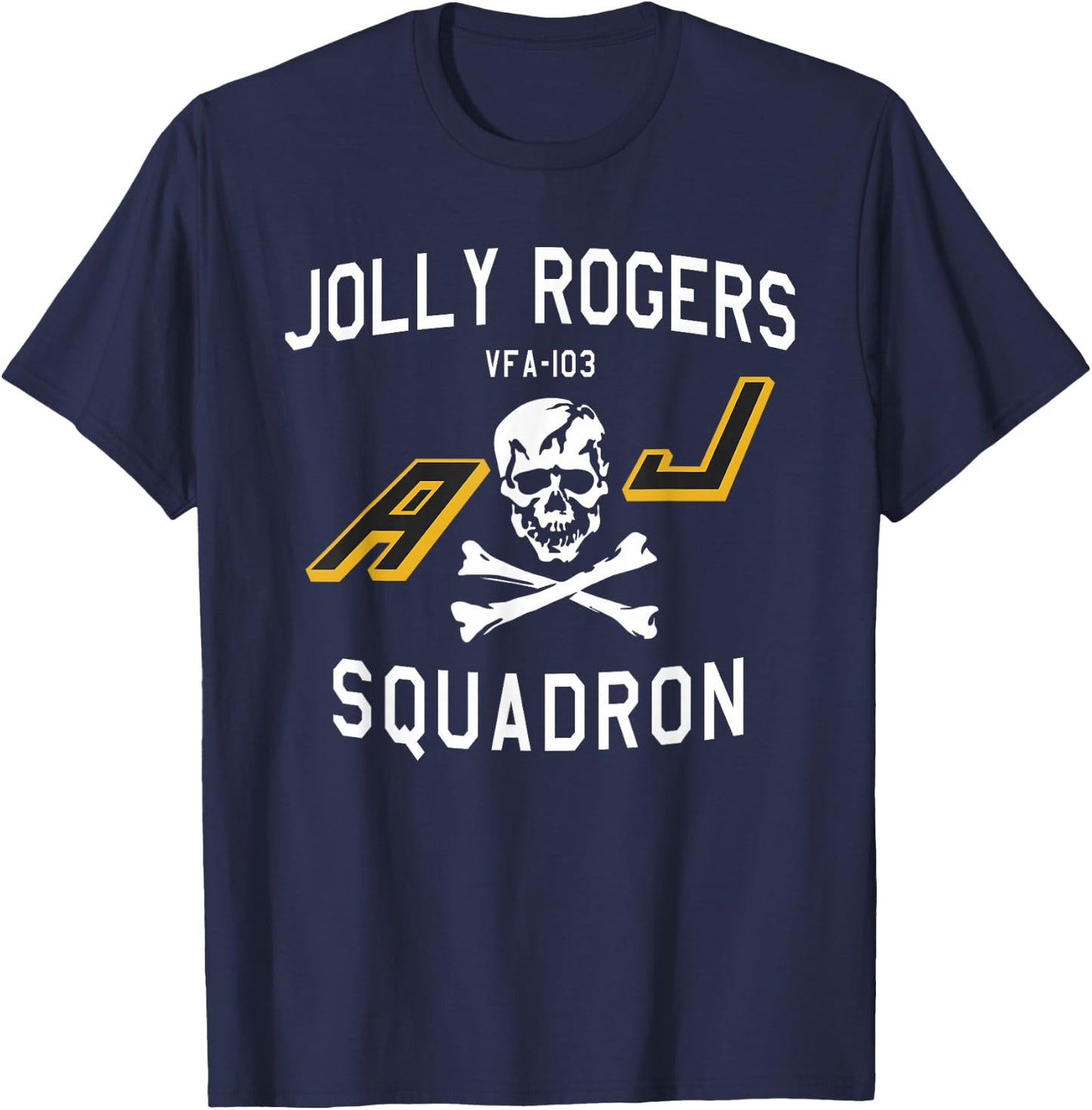 Jolly Rogers Strike Fighter Squadron VFA-103 Design T-Shirt - T-Shirt | Navy