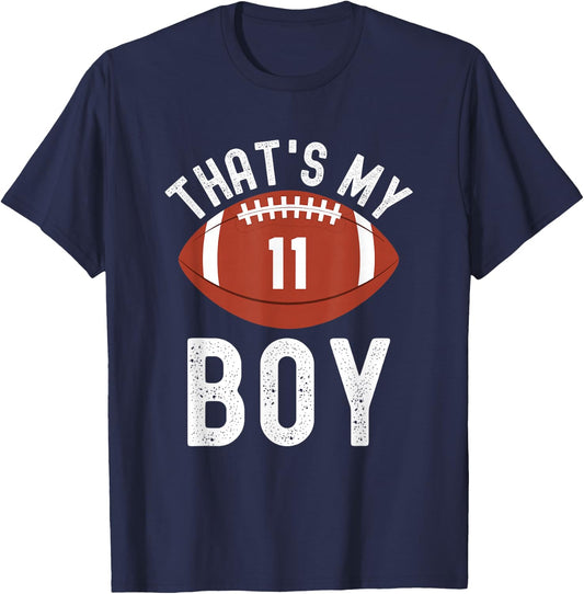 That's My Boy Football Number #11 T-Shirt - T-Shirt | Navy