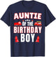 Auntie of the Birthday Boy Fire Truck Firefighter Bday Party T-Shirt - T-Shirt | Navy