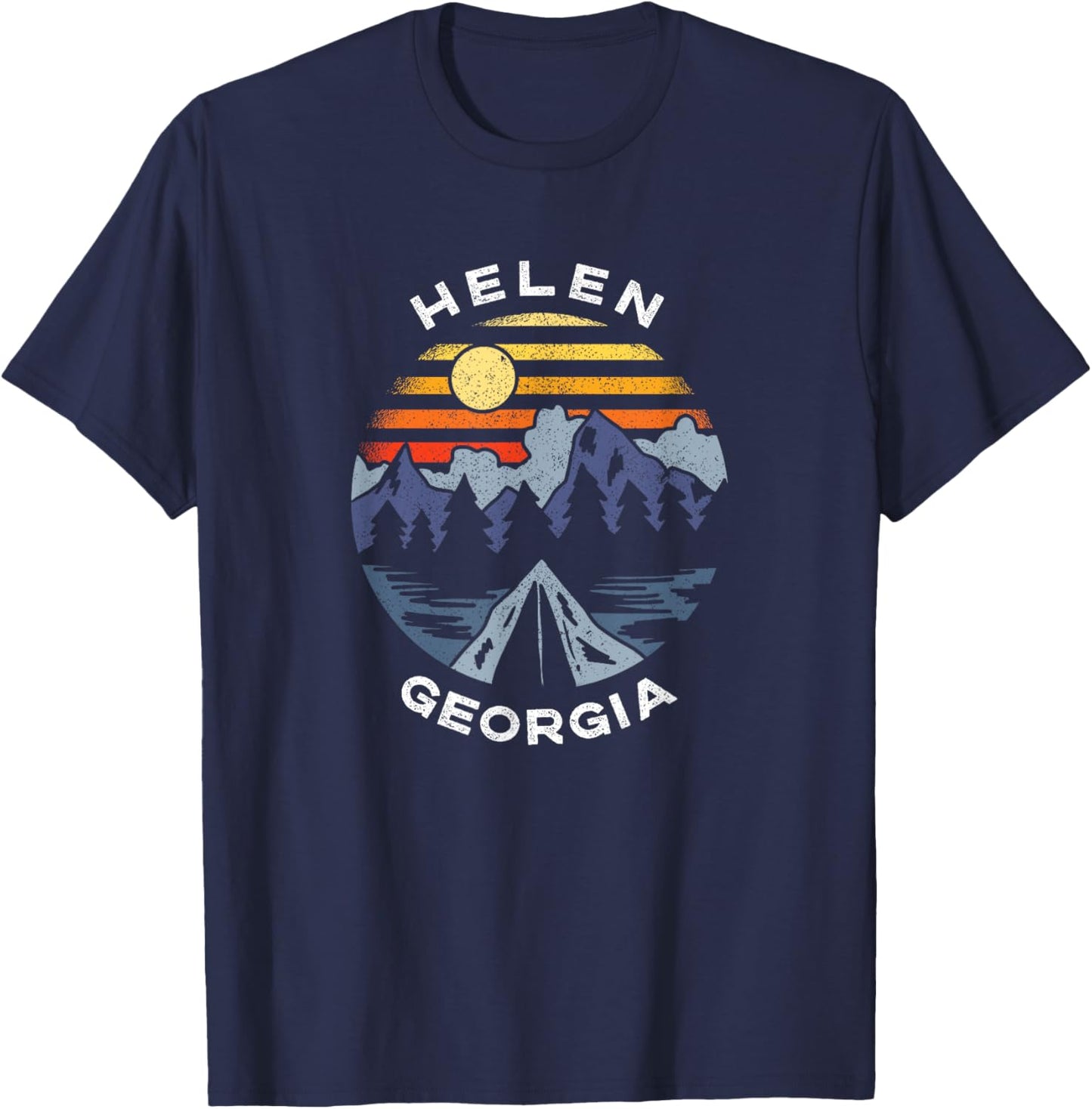 Helen Georgia Mountains Lake GA Vacation Souvenir T-Shirt - T-Shirt | Navy