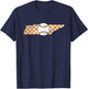 Volunteer State Tennessee Checkerboard Baseball Tennessee T-Shirt - T-Shirt | Navy
