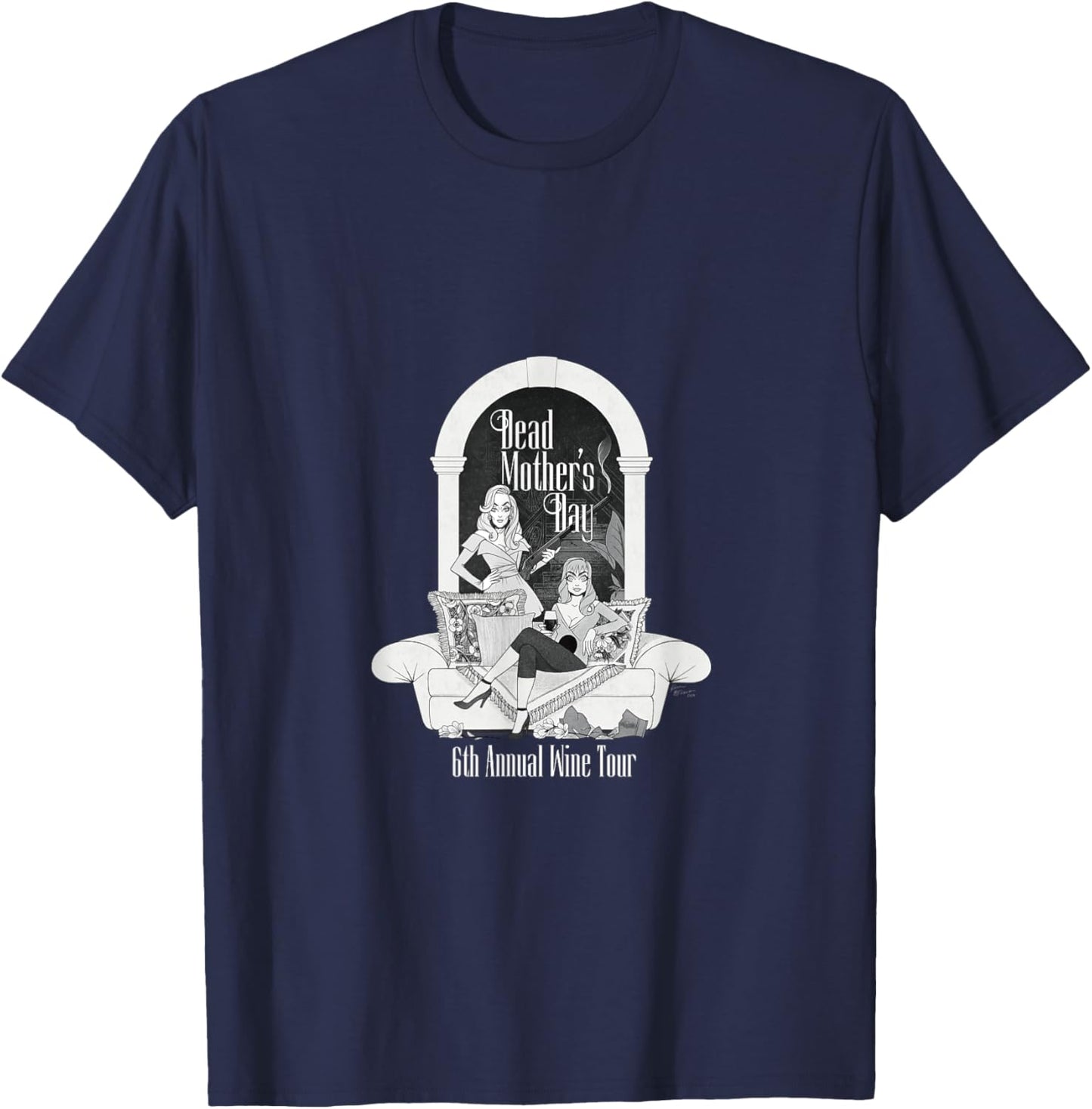 6th Annual Dead Mother's Day Wine Tour T-Shirt - T-Shirt | Navy