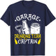 Beer Garage Drinkers Drinking Funny Team Captain Men Dad T-Shirt - T-Shirt | Navy