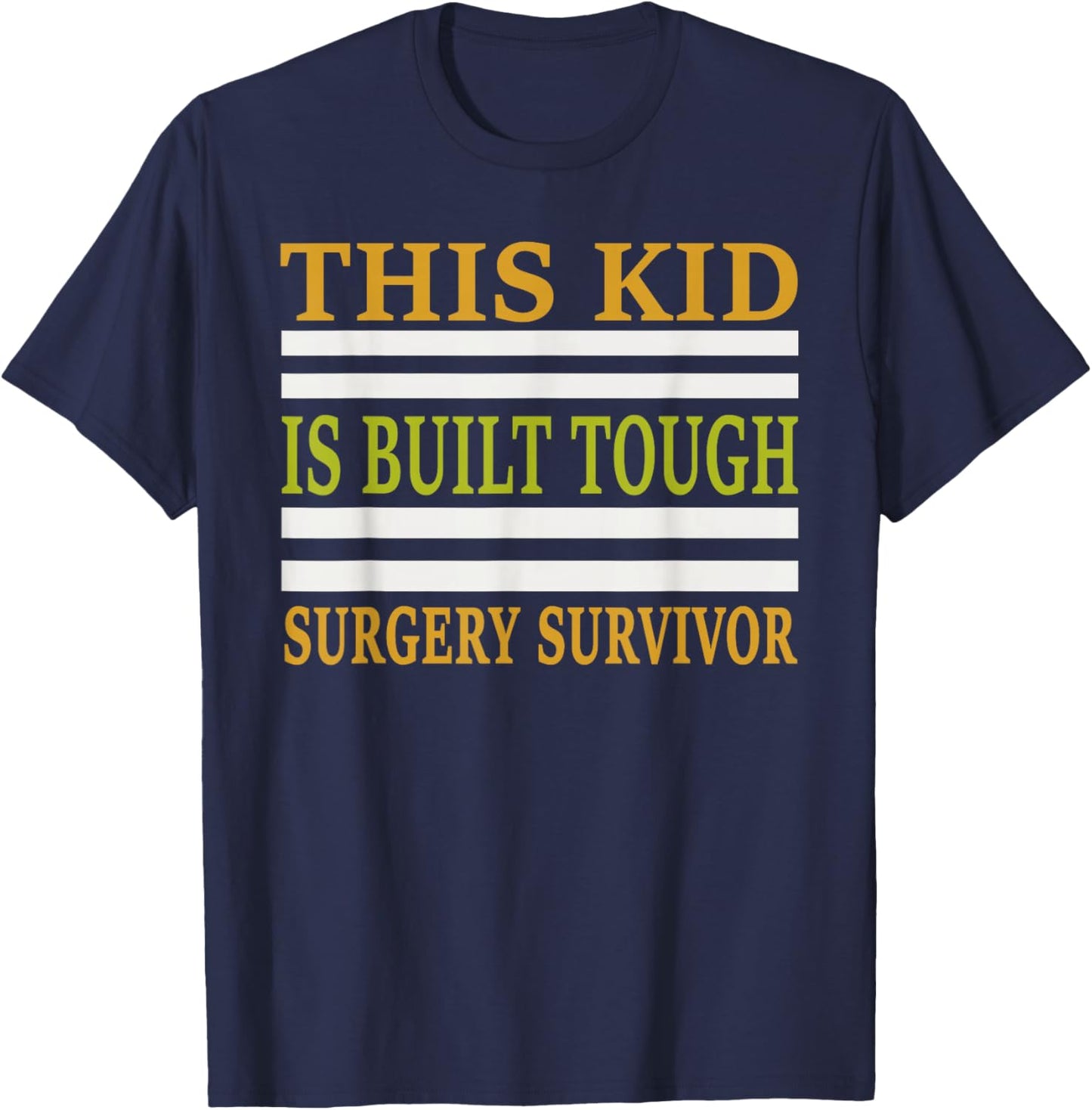 Kids Post Surgery Recovery After Heart Broken Leg Tonsils T-Shirt - T-Shirt | Navy