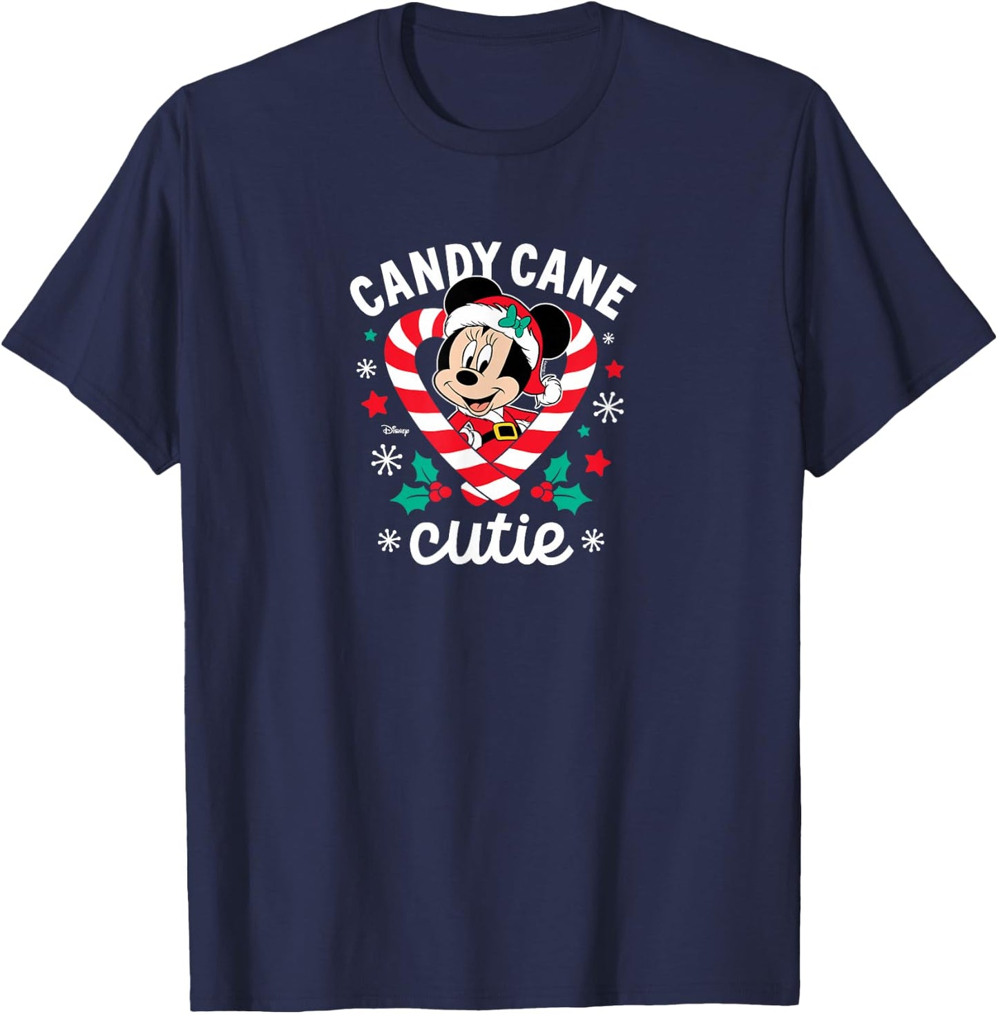 Disney - Minnie Candy Cane Cutie Christmas T-Shirt - T-Shirt | Navy