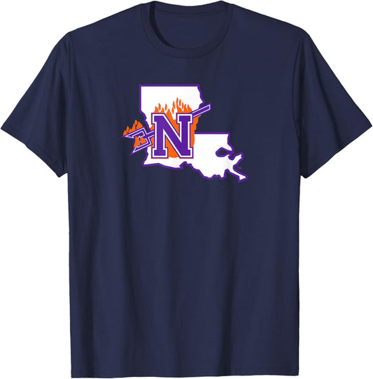 Northwestern State University NSU Demons Primary Logo T-Shirt - T-Shirt | Navy
