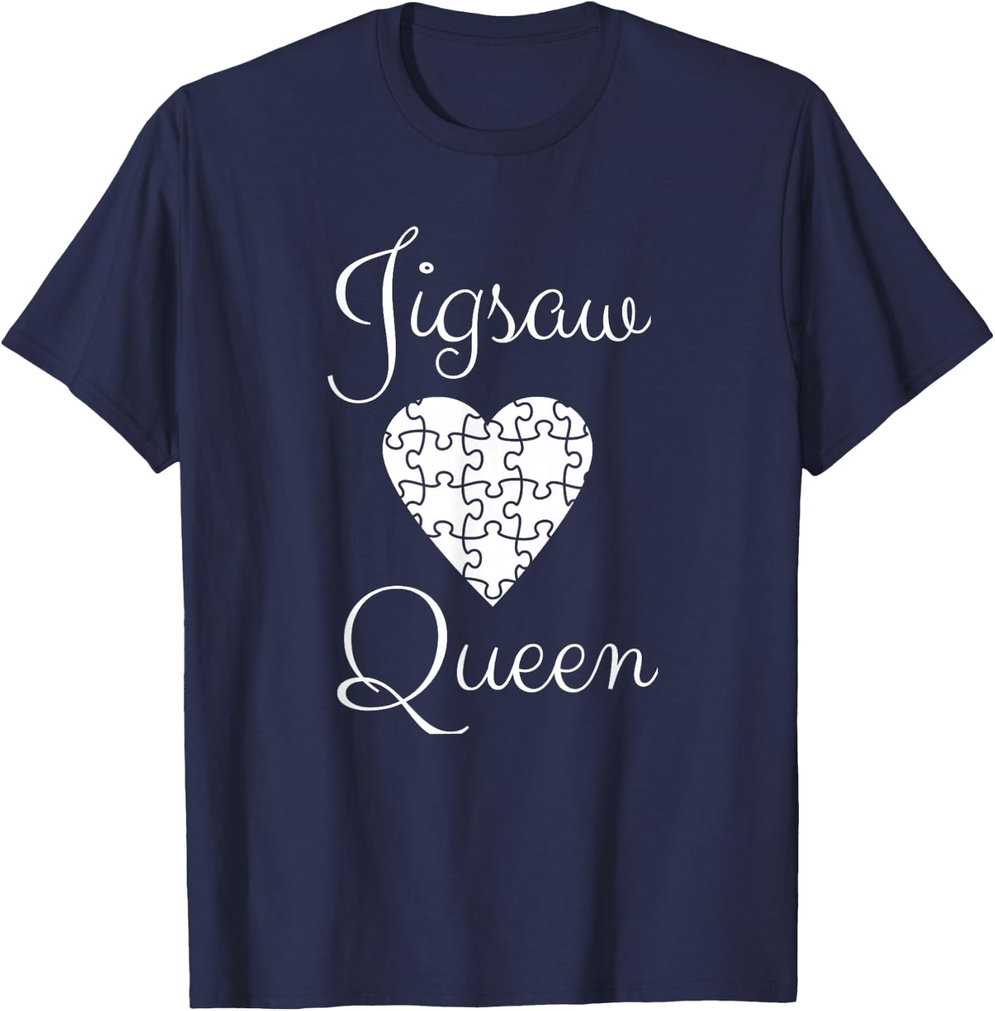 Jigsaw Queen Puzzle Lover Gift Girls Women T-Shirt - T-Shirt | Navy